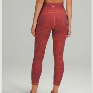 Lululemon Invigorate High-Rise Tight 25" Crackle Glaze Vintage Orange Larkspur 6